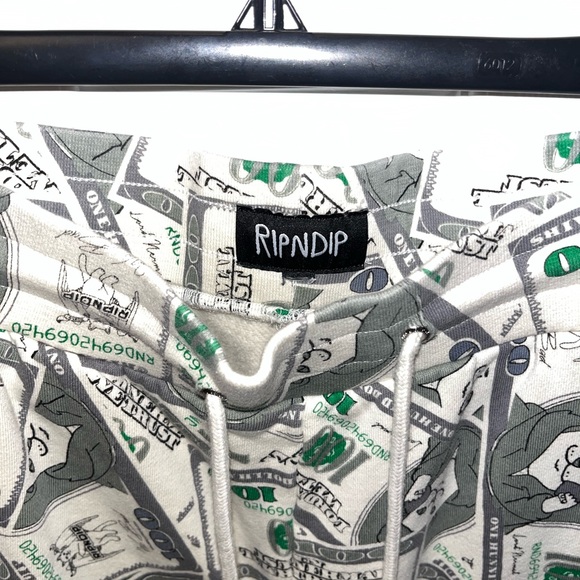 RIPNDIP Money Bag Green Sweatpants - Picture 5 of 8